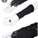 Gants Gothiques Résille Toile Araignée