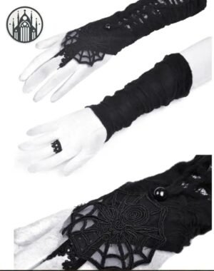 Gants Gothiques Résille Toile Araignée — Univers Gothique