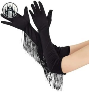 Gants Gothiques Satin Franges Femme — Univers Gothique