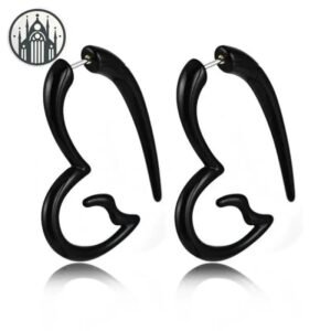 Boucle Oreille Gothique Chat Acrylique — Univers Gothique