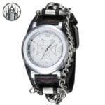 Montre Rock Gothique Waterproof: Mécanisme Autonome 3 Jours | Livraison Offerte - Blanc