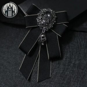 Nœud Papillon Gothique Britannique Strass — Univers Gothique