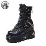 Nouvelles Bottes Gothiques Newrock Originales - Bleu / 38