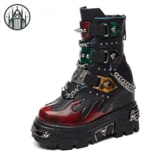 Nouvelles Bottes Gothiques Newrock Originales 1 Nouvelles Bottes Gothiques Newrock Originales - Multicolore / 37