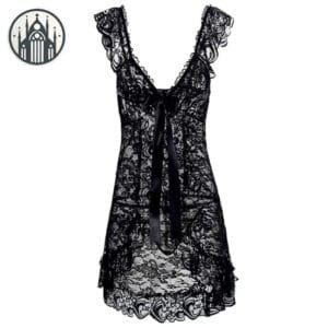 Nuit Gothique Noir: Robe En Polyester & Coton Livraison Standard Offerte - Noir / s