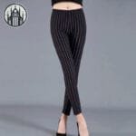 Pantalon à Carreaux écossais Taille Haute En Polyester Confortable!