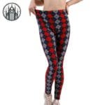 Pantalon à Carreaux écossais Taille Haute En Polyester Confortable! - Gray Red Plaid / s