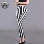 Pantalon à Carreaux écossais Taille Haute En Polyester Confortable! - Rough Vertical Bar / s