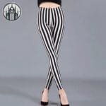 Pantalon à Carreaux écossais Taille Haute En Polyester Confortable! - Straight Stripes / s