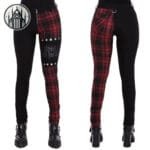 Pantalon Gothique à Carreaux écossais Et Punk - Rouge / s