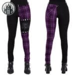 Pantalon Gothique à Carreaux écossais Et Punk - Violet / s