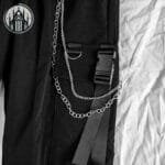 Pantalon Gothique à Chaîne Métallique - Taille Haute Et Résistant