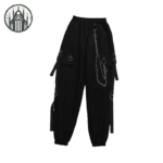 Pantalon Gothique à Chaîne Métallique - Taille Haute Et Résistant