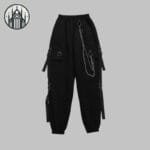 Pantalon Gothique à Chaîne Métallique - Taille Haute Et Résistant