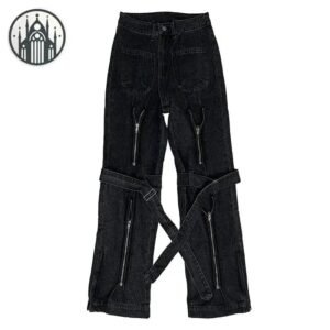 Pantalon Gothique Baggy Denim Délavé — Univers Gothique