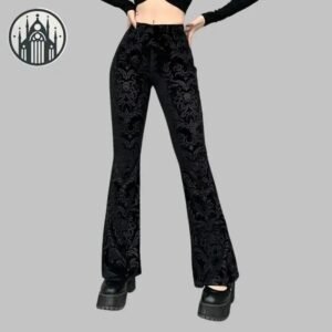 Pantalon Gothique Patte Éléphant Polyester — Univers Gothique