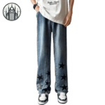 Pantalon Gothique Crâne En Denim Noir - s