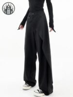 Pantalon Gothique Asymétrique Ample Femme — Univers Gothique (vue 2)