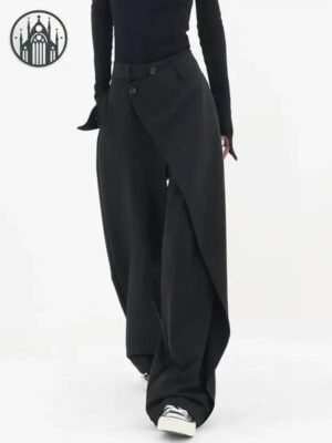 Pantalon Gothique Asymétrique Ample Femme — Univers Gothique