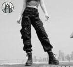 Pantalon Gothique En Polyester Et Coton Doux - s