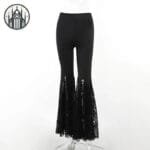 Pantalon Gothique évasé En Dentelle: Livraison Offerte!