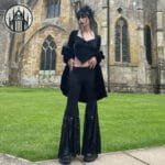 Pantalon Gothique évasé En Dentelle: Livraison Offerte!