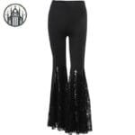 Pantalon Gothique évasé En Dentelle: Livraison Offerte! - s