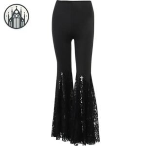 Pantalon Gothique Évasé Dentelle Femme — Univers Gothique