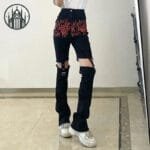 Pantalon Gothique Femme: Confort Maximal En Coton Et Polyester