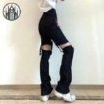 Pantalon Gothique Femme: Confort Maximal En Coton Et Polyester