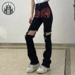 Pantalon Gothique Femme: Confort Maximal En Coton Et Polyester