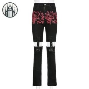 Pantalon Gothique Femme: Confort Maximal En Coton Et Polyester 2 Pantalon Gothique Femme: Confort Maximal En Coton Et Polyester - s