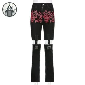 Pantalon Gothique Femme: Confort Maximal En Coton Et Polyester 2 Pantalon Gothique Femme: Confort Maximal En Coton Et Polyester - s