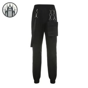 Pantalon Gothique Cargo Chaîne Femme — Univers Gothique