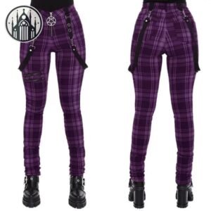 Pantalon Gothique Plaid Coton Polyester — Univers Gothique