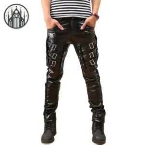 Pantalon Gothique Cuir Vachette Homme — Univers Gothique