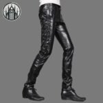 Pantalon Gothique Cuir Vachette Homme — Univers Gothique (vue 3)