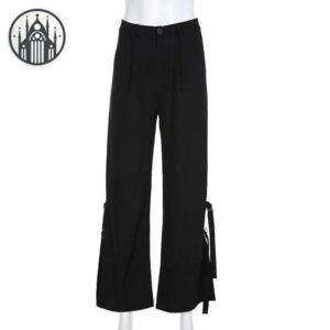 Pantalon Gothique Noir Coton Polyester — Univers Gothique