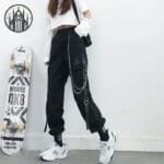 Pantalon Gothique Noir En Polyester Résistant Et Spandex élastique - Guide Des Tailles