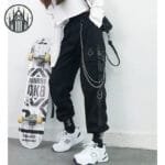 Pantalon Gothique Noir En Polyester Résistant Et Spandex élastique - Guide Des Tailles