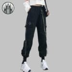 Pantalon Gothique Noir En Polyester Résistant Et Spandex élastique - Guide Des Tailles