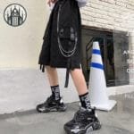 Pantalon Gothique Noir En Polyester Résistant Et Spandex élastique - Guide Des Tailles - Short Mood / s