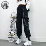 Pantalon Gothique Noir En Polyester Résistant Et Spandex élastique - Guide Des Tailles