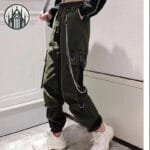 Pantalon Gothique Noir En Polyester Résistant Et Spandex élastique - Guide Des Tailles - Green Chain / s