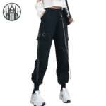 Pantalon Gothique Noir En Polyester Résistant Et Spandex élastique - Guide Des Tailles