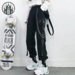 Pantalon Gothique Noir En Polyester Résistant Et Spandex élastique - Guide Des Tailles