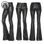 Pantalon Gothique Punk Évasé Cuir — Univers Gothique (vue 2)