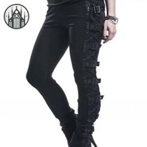 Pantalon Gothique Steampunk Lacets — Univers Gothique