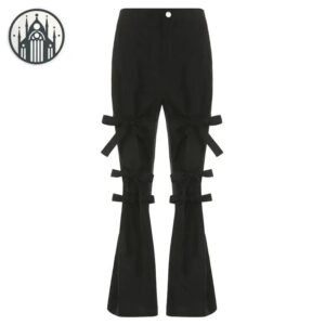 Pantalon Gothique Streetwear Bandes — Univers Gothique