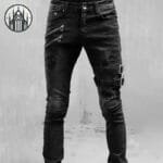 Pantalon Gothique Streetwear Slim - Livraison Standard Offerte - Black / s